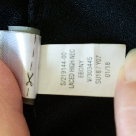 Old Navy Laced Up High Neck Swim Top Large Ebony - Picture 4 of 11